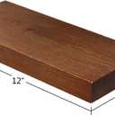 WELLAND Bradley Floating Shelves Handmade Wood Wall Shelf Set of 2,Tudor Oak Wall Mount Shelf (Set of 2, 12 inch)