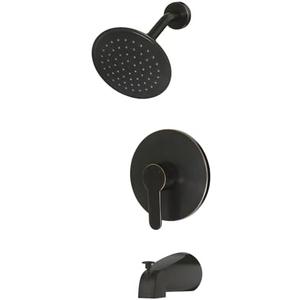 WRISIN Oil Rubbed Bronze Shower Faucet with Tub Spout, Bathtub Faucet Set with 6 Inch High-Pressure Rian Showerhead