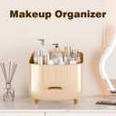 Makeup Organizer Countertop Vanity with Drawers Cosmetic Skincare Bathroom Storage Gift for Women Teens Girls (Beige)