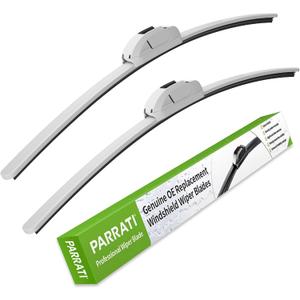 OEM QUALITY 24" + 18" PARRATI Premium All-Season White Windshield Wiper Blades (Set of 2)