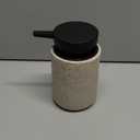 Liquid Soap Dispenser with Easy-to-Press Pump, 10 oz Refillable Hand Soap Dispenser with Extended Spout for Bathroom Kitchen Dish Lotion, Modern Stone Texture (Beige)