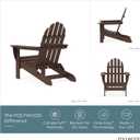 POLYWOOD AD5030MA Classic Folding Adirondack Chair, 35.00" x 29" x 35.00", Mahogany