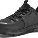 Men's Non Slip Work ShoesWater Resistant Food Service Comfortable Sneakers, Breathable Lightweight Walking Black Shoes for Chef Kitchen, Hospitality & Restaurant (11)