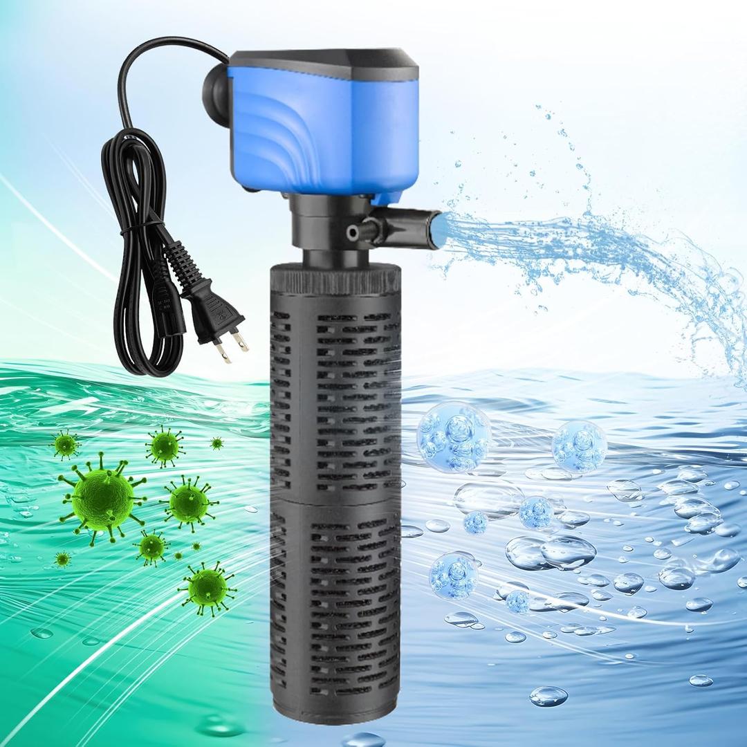 Aquarium Filter, 450GPH Fish Tank Filters for 75-150 Gallon Aquariums and Fish Tank, Suitable for Saltwater and Freshwater, Whisper Filter