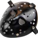 Gmasking Horror Killer Halloween Costume Hockey Mask Party Cosplay Voorhees Props (Full-Black)