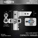 Adjustable Trailer Hitch for 2.5" Receiver-3 x Ball Hitch Tow Hitches with 6-Inch Drop/Rise-Aluminum Tow Hitch Trailer Hitch Ball Fits for Truck (18,500 LBS GTW)