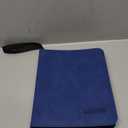 Top Loader Card Binder 4 Pocket with Sleeves Holds 112 Top Loaders Storage, Trading Cards Collector Album, Sports Cards YGO MTG TCG, Collection Folder Collectible Games (FOR TOP LOADERS ONLY) (Sapphire Blue)