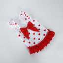 Dog Red Sweat Heart Birthday Party Outfit Clothes Fleece Medium Large Puppy Pet Clothing Size XS S M L XL
