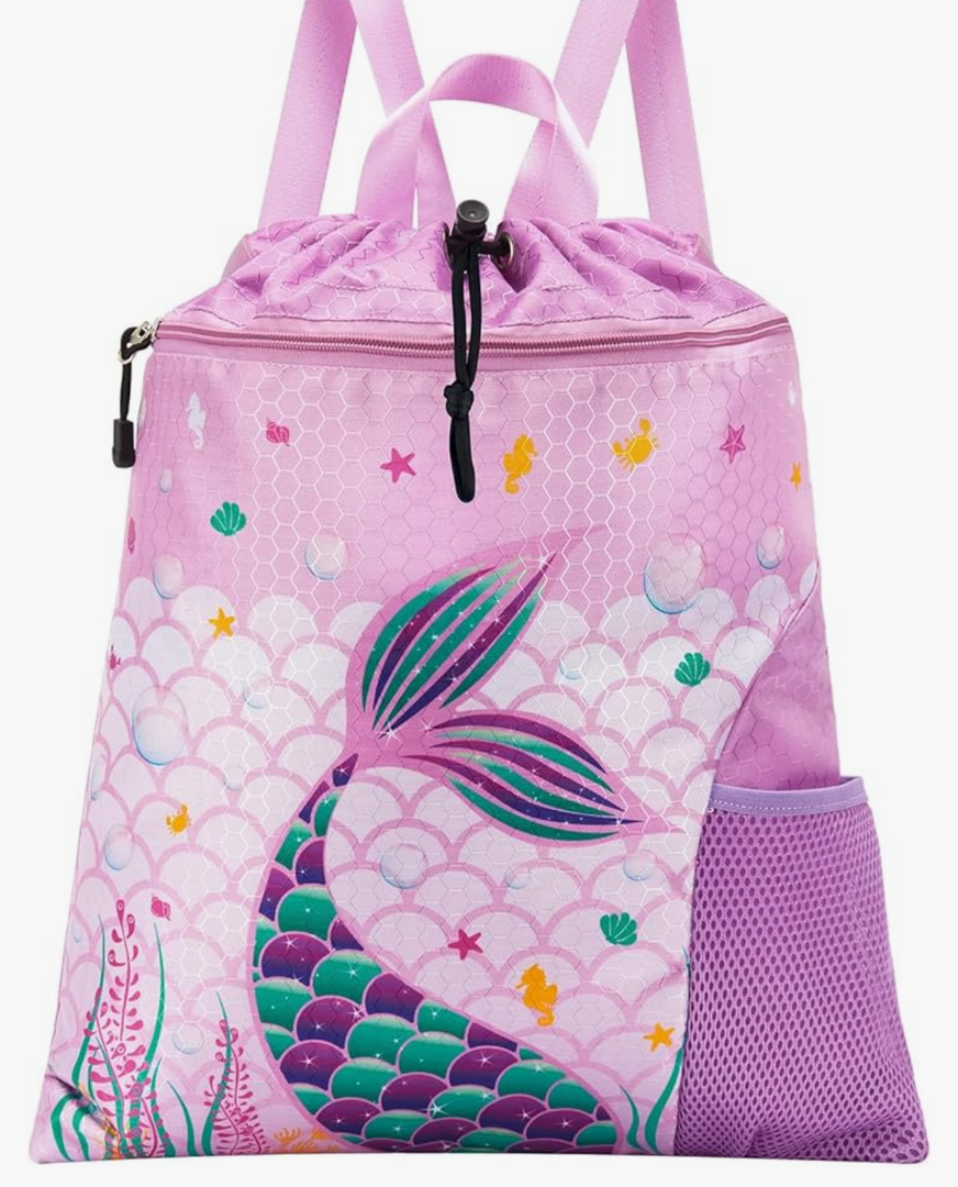 WAWSAM Gym Drawstring Backpack String Bag - 15” x 17” Sports Gym Bag for Kids Waterproof Swimming Beach Shopping Yoga Bag