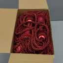 Wowangce 8 Pcs Weighted Church Pew Reservation Rope with Heavy Tassels Ends 8 ft Reserved Church Seating Accessory Gold Pew Rope for Wedding Funeral Seating Reserved Signs(Burgundy)