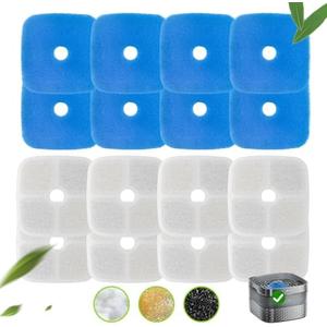 APD APETDOLA Dog Water Fountain 8 Pack Filters, 9L/2.4 Gallon Pet Fountain, Ultra Quiet, Set of 2