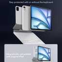 ESR for iPad Air 11 Inch Case with Keyboard M4/M3/M2 (2026/2025/2024) & iPad Pro 11/Air 5th/4th Gen Keyboard, Easy-Set Magnetic Stand, Portrait/Raised Modes, with Removable Protective Case, White