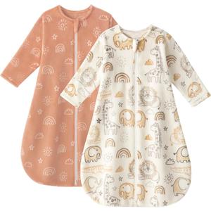 Yoofoss Baby Sleep Sack 12-18 Months, Long Sleeve Sleep Sack 1.5 Tog, Fleece Baby Wearable Blanket with 2-Way Zipper, Soft Warm