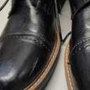 Jousen Mens Boots Leahter Retro Dress Boot Cap Toe Casual Motorcycle (AMY8407 Black 10)