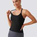 MathCat Workout Tank Tops for Women with Built in Bra, Sleeveless Gym Tops Seamless Racerback Athletic Yoga Shirts (Black, S)