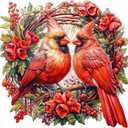 Jigfoxy Wooden Puzzles for Adults, Cardinal Wood Puzzle for Adults, Unique Animal-Shaped Wooden Jigsaw Puzzle, Christmas Thanksgiving Gifts for Family and Friends (L-13.3 * 13.3in-300 pcs)