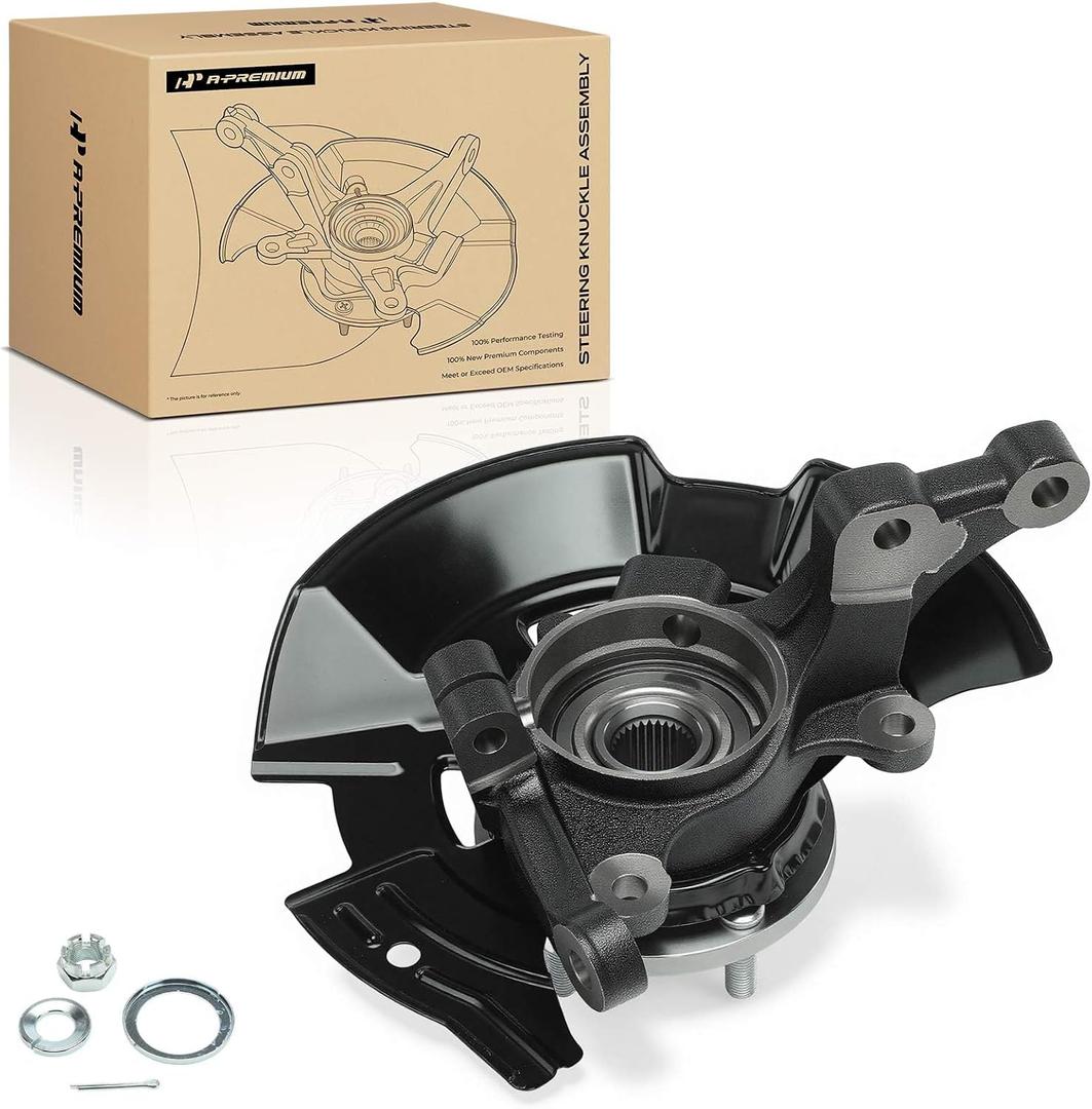 A-Premium Front Right Steering Knuckle & Wheel Bearing Hub Assembly Compatible with Hyundai Sonata 2011 2012 2013, L4 2.0L, Without Sport Suspension