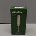 Maestri House Rechargeable Milk Frother with Stand, LunaFro Handheld Electric Foam Maker Waterproof Detachable Stainless Steel Whisk Drink Mixer Foamer for Lattes, Cappuccino (Blue)