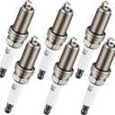 BDFHYK Set of 6 Iridium Spark Plug Compatible with Genesis Santa Fe G35 QX56 Forte Optima Sorento 350Z Altima NV1500 Titan tC Tucson Sportage Pathfinder Quest, Engine Replacement for LFR5AIX-11 4469