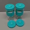 2 Pack Reusable Tea Cups, 24oz Glass with Lids