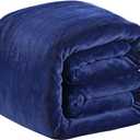 Polar Fleece Throw Blankets Travel Size for The Bed Extra Soft Brush Fabric Super Warm Sofa Throw Blanket 50" x 61"(Royal Blue Travel)