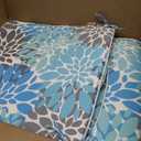 JMGBird Outdoor Chaise Lounge Cushion 70 * 22 * 4.5 Inch, Patio Chaise Chair Cushions with Straps Waterproof Foldable Pool Thick Lounge Cushions Outdoor Furniture (Light Blue With White)