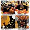 Halloween Bean Bag Toss Game Banner, Happy Halloween Pumpkin Ghost Party Game Set with Bean Bags for Kids Family Fall Fun Throwing Game Party Favors Backdrop Decoration Supplies Indoor Outdoor (76 x 135cm)