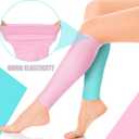6 Pairs Calf Compression Sleeve Women Footless Compression Stockings Elastic Leg Sleeve for Running Nurse Pregnant (Gray, S)