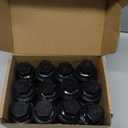 Set of 24, 15646250 Wheel Lug Nut Cap Black Plastic Covers Thread M27X2.0 for Sliverado Sierra 1500 Yukon Avalanche Suburban Express 1500 C1500 K1500 Escalade Traverse Yukon Dual Thread Lug Nuts