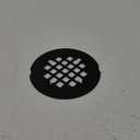 4  Matte Black Snap-in Shower Drain Cover - Premium Round Black Grate Replacement - 4.25" OD Strainer - Easy Install - Durable Solid Brass Construction