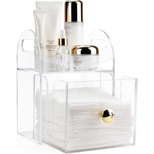 Clear Acrylic Disposable Face Towel HolderCompatible with Clean Skin Club Facial Towel XL, Acrylic Face Towelette Storage Box Container, Cosmetic Organizer for Bathroom Countertop Storage