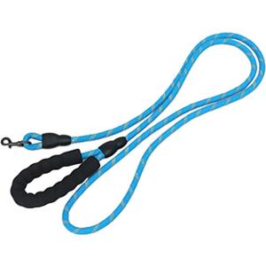 1/2 in Dog Leash Reflective Heavy Duty Rope for Medium Large Dogs, 6.5 FT with Handle, Blue