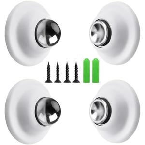 WKZO 2-Pack 1.9 Inch Universal Strong Magnetic Door Stopper, Hundred Funnel Shape for RV/Bedroom/Office Door/Camper,Trailer,White