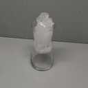 8 inch Clear Glass Flower Vases for Centerpiece Table Home Indoor Desk Decor,Ins Modern Boho Style Vase for Wedding Housewarming Gift (White)