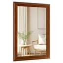 Rustic Wood Wall Mirror for Bathroom,Rectangle 24 x 36 inch Vanity Mirrors
Hanging Mirror with Wooden Frame for Living Room,Bedroom,Entryway(Walnut Brown)