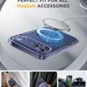 Miracase for iPhone 17 Pro Max Case 6.9" Full-Body Phone Case with Built-in Glass Screen Protector& Full Camera Protector,[Magnetic with MagSafe] Drop Proof 17 ProMax Cover, Clear Blue