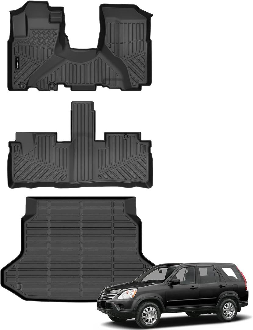 AUXKO All Weather Floor Mats for Honda CRV 2002-2004 2005 2006 Accessories