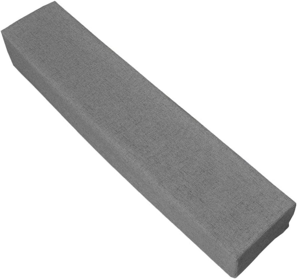 Headboard Pillow Cushion Long Bed Gap Filler Close The Gap Mattress Bridge with Removable Cover, Rectangle Soft Sofa Bolster Backrest Armrest Pillow (200x10x5cm, Dark Gray)