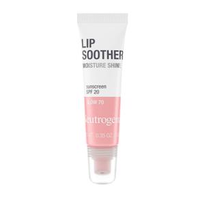 Neutrogena MoistureShine Lip Soother Gloss with SPF 20 Sun Protection, High Gloss Tinted Lip Moisturizer with Hydrating Glycerin and Soothing Cucumber for Dry Lips, Glow 70,. 35 oz (0.18 Ounce (Pack of 2))