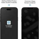 Mothca Matte Privacy Screen Protector for iPhone 14 Pro Max 6.7-inch with Alignment Sticker, Anti-Spy Anti-Glare Full Coverage Tempered Glass Anti-Fingerprint Shield Smooth & No Dark, Easy to Install