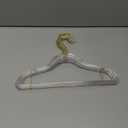 50 Pack Clear Plastic Hangers with Gold Glitter, Acrylic, Ultra Slim, Space Saving, for Coats, Pants, Suits, Shirts, Skirts, Dress Clothes