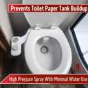 Beech Lane RV Bidet, Fits Most RV Toilets, Self Cleaning Adjustable Spray, Easy Install and Non-Electric, Prevents Toilet Paper Buildup in Black Tank, Included Metal Mounting Hardware and Hose