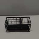 Kitsure Sponge Holder for Kitchen Sink - Rustproof Stainless Steel Sink Caddy Organization and Storage Essentials with High Brush Holder, Home Decor Accessories, 7.9" x 3.7" x 6.2", Black