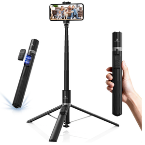 K&F CONCEPT 69" Selfie Stick, Pop Open & Quick Fold Phone Tripod, 360° Rotatable Selfie Stick with 9 Button Bluetooth Remote, Cell Phone Tripod for Travel, Live Streaming, Vloggers