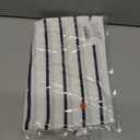 LilyCoco Womens Striped Short Sleeve T Shirts Crewneck Knitted Top Fitted Tee Blue Large (L)