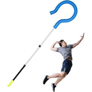 Volleyball Spike Trainer, Collapsible Spike Trainer, with Adjustable Pole, Volleyball Training Aid for Hitting Technique, for Serving Spiking and Jump