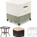 Patio Wicker Side Table Cover,Waterproof Square Patio Small Side Table Cover,Suitable for 3-Piece Outdoor Wicker Patio Bistro Set Side Table,22W x 22D x 18H inch.