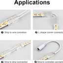 10Pcs 2 Pin 8mm LED Connectors and 32.8FT 2pin 22AWG Extension Cable Strip to Wire Solderless LED Strip Tape Lights Connectors for 3528 2835 Waterproof or Non-Waterproof Single Color LED Strip Lights