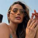 Retro Gold Aviator Sunglasses for Women Men Trendy Oversized Fashion Metal Frame Oval Designer Inspired Dupe Shades