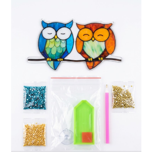 Eiflow Hanging Diamond Art Kit Purple Flower, DIY Acrylic Diamonds Painting Board Kit for Adults, Gem Art Pendant Ornament Flower